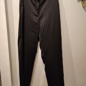 H&M Black Draped Long Pant (8) Silky